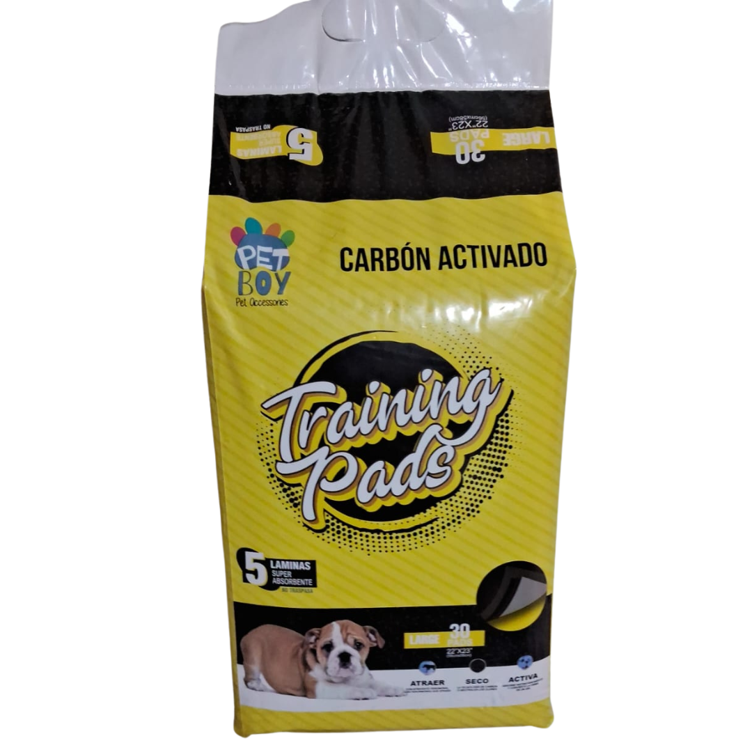 TRAINING PADS PET BOY CARBON ACTIVADO LARGE 22" x 23"