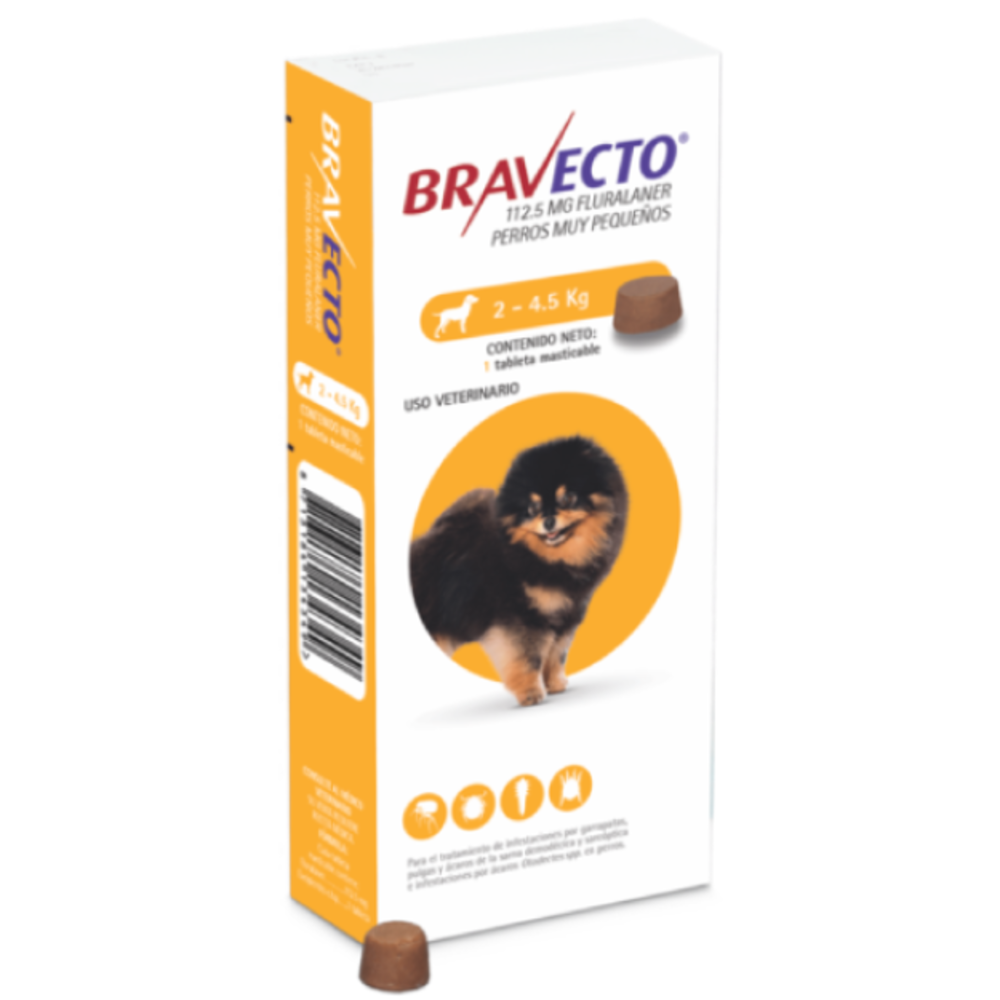 Bravecto 112.5mg x 1 tab (2 - 4.5KG)